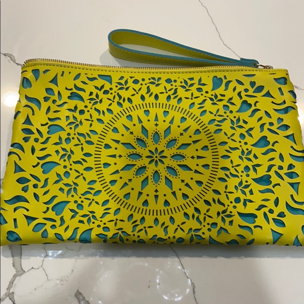 Yellow & Blue clutch